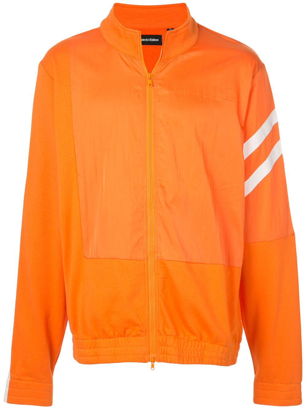 Geometric panelled bomber jacket - Orange