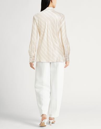 Woman Shirt Cream Size 10 Acetate, Viscose