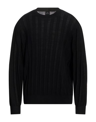 Man Sweater Black Size XL Virgin Wool, Acrylic, Polyamide, Elastane