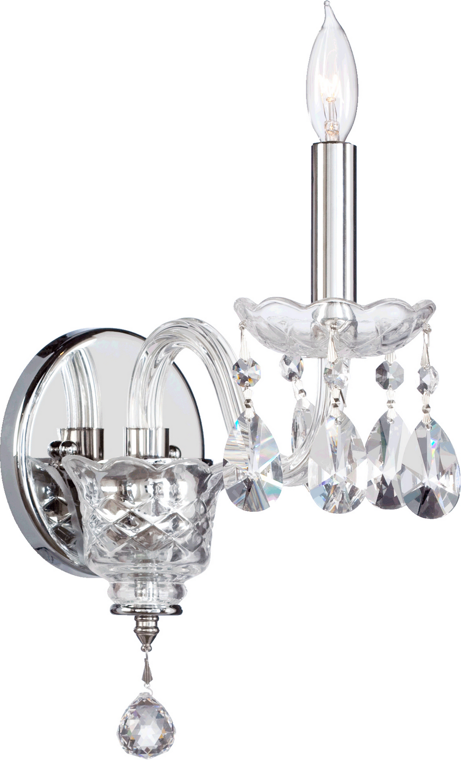 Chrome One Light Wall Bracket from the Bohemian Katerina Collection