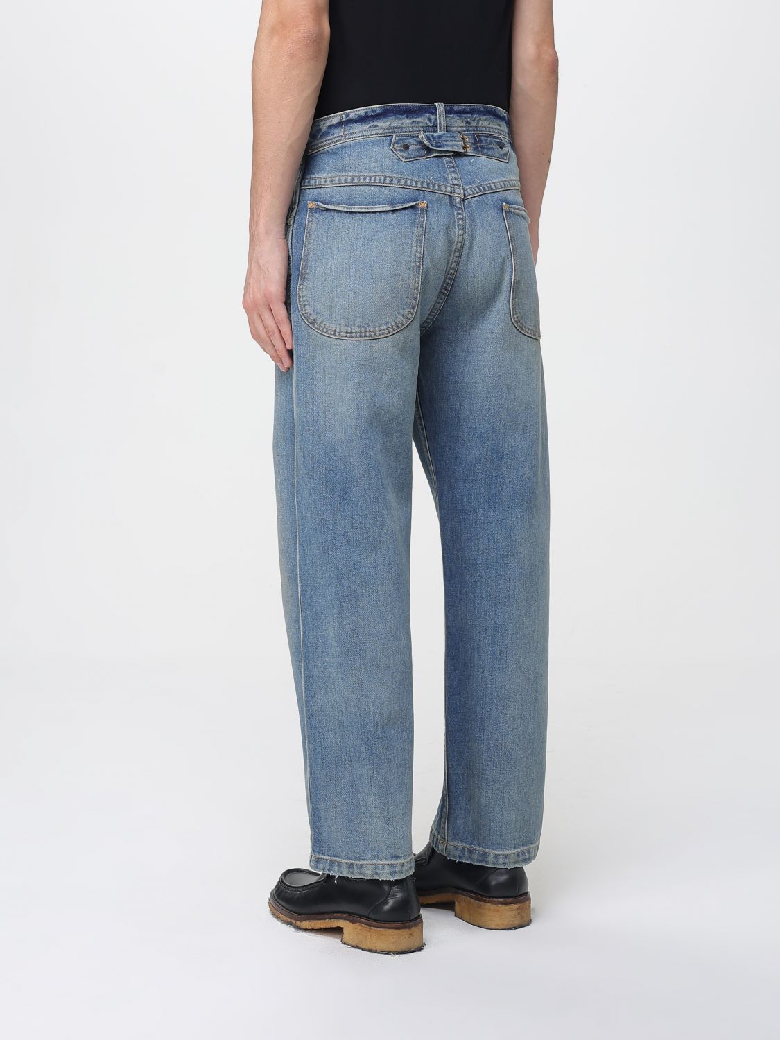 Pants Men color Denim