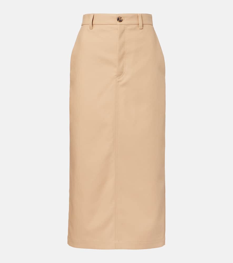 Wardrobe. NYC High-rise cotton midi skirt