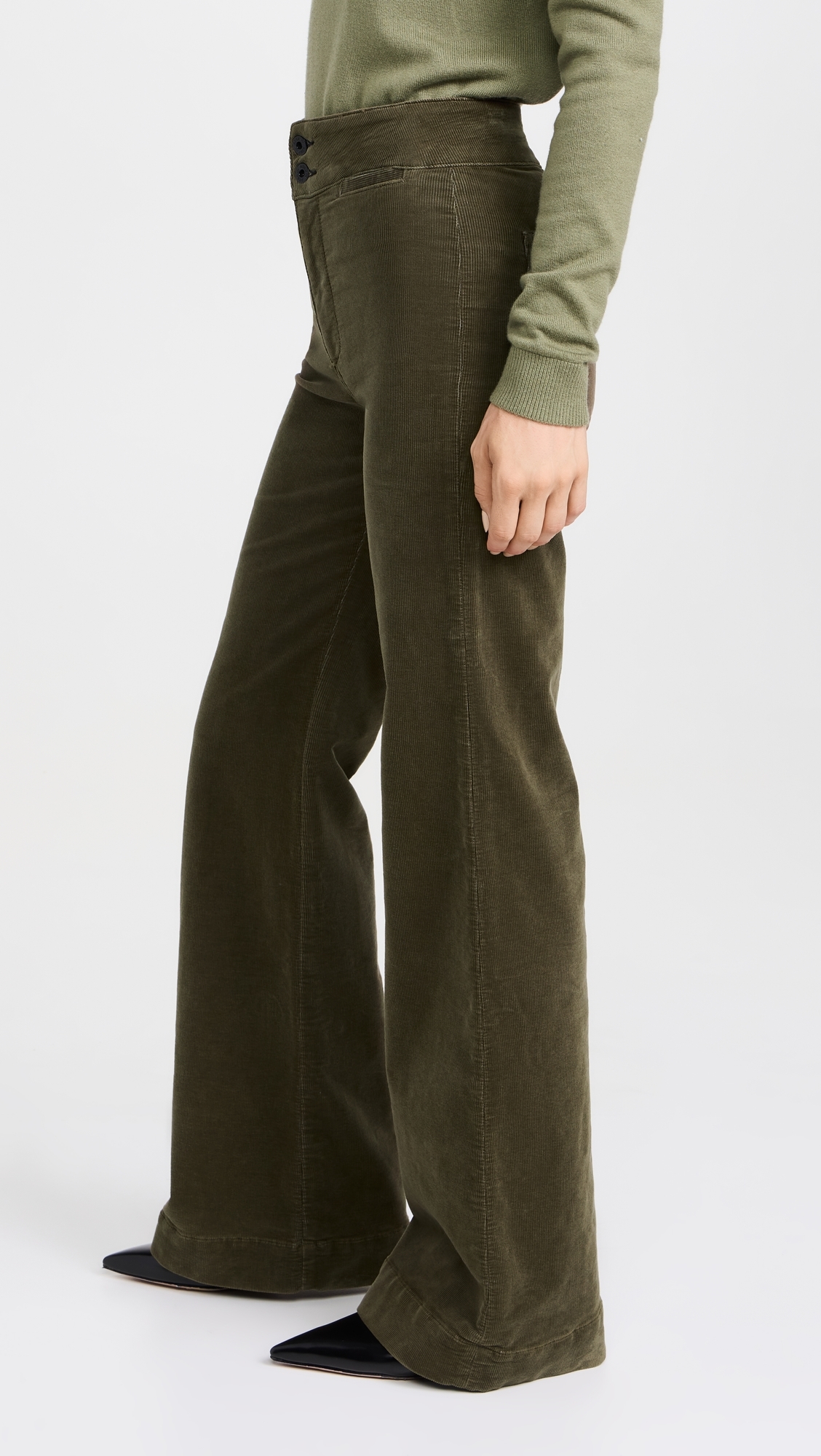 Brighton Wide Leg Jeans Safari Green