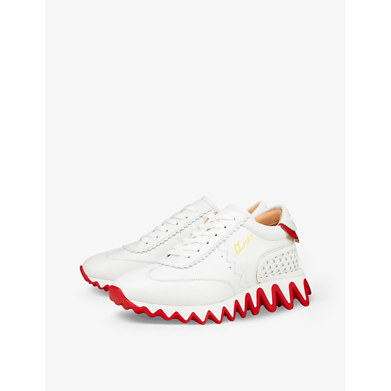 Womens Bianco Loubishark Donna Leather Trainers
