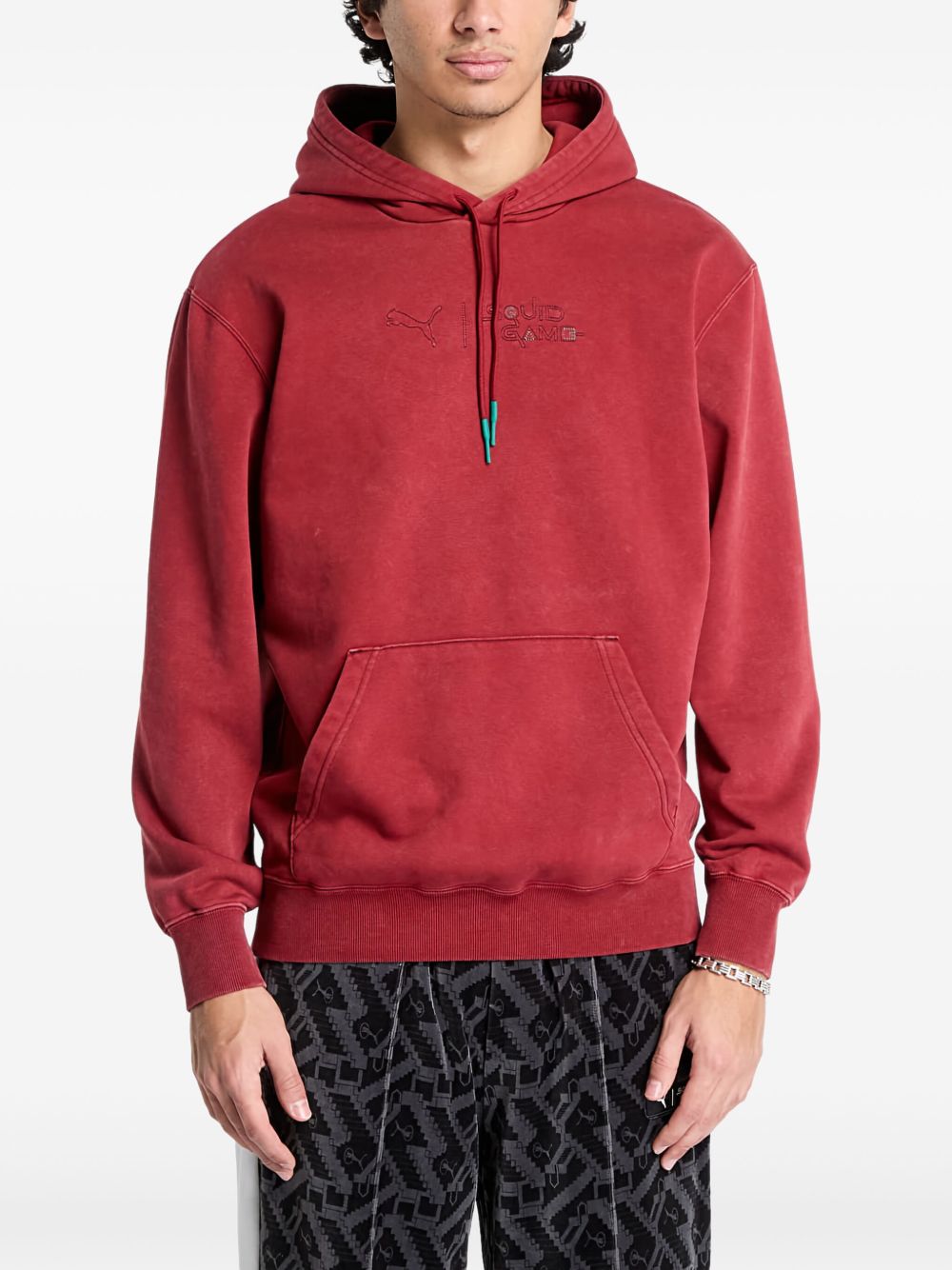 Cotton-blend hoodie - Red