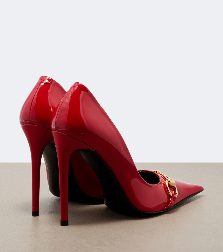 Donna Horsebit patent leather pumps