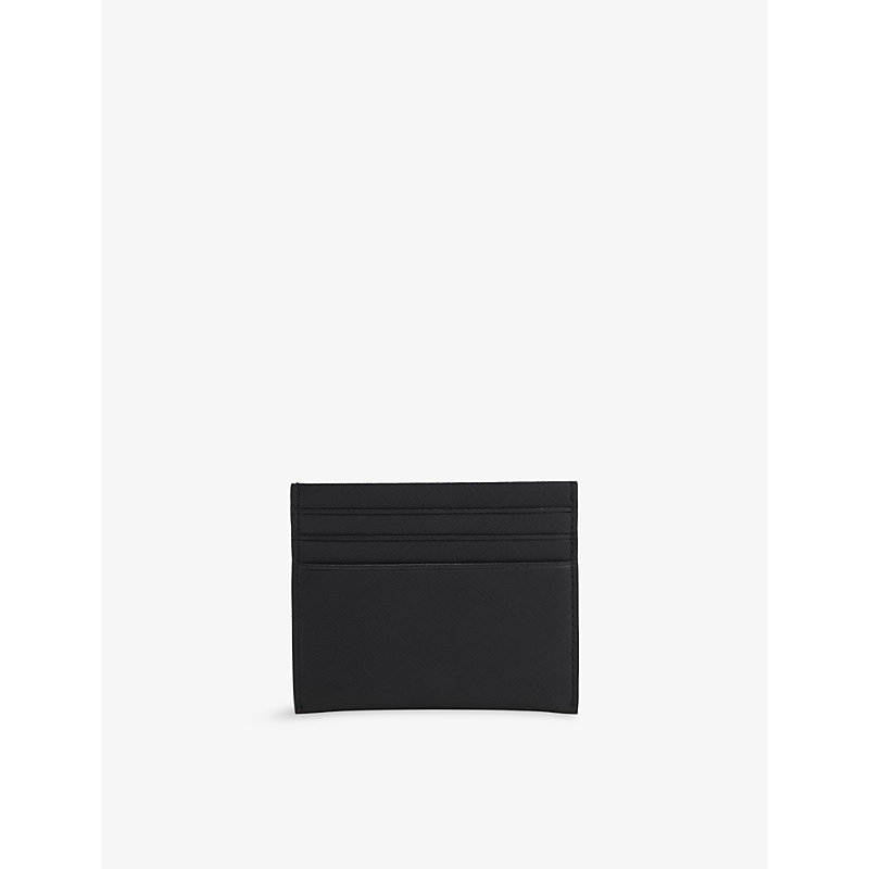 Mens Logo Leather Card Holder