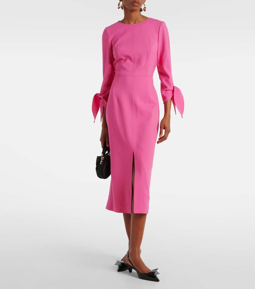 Wool-blend midi dress