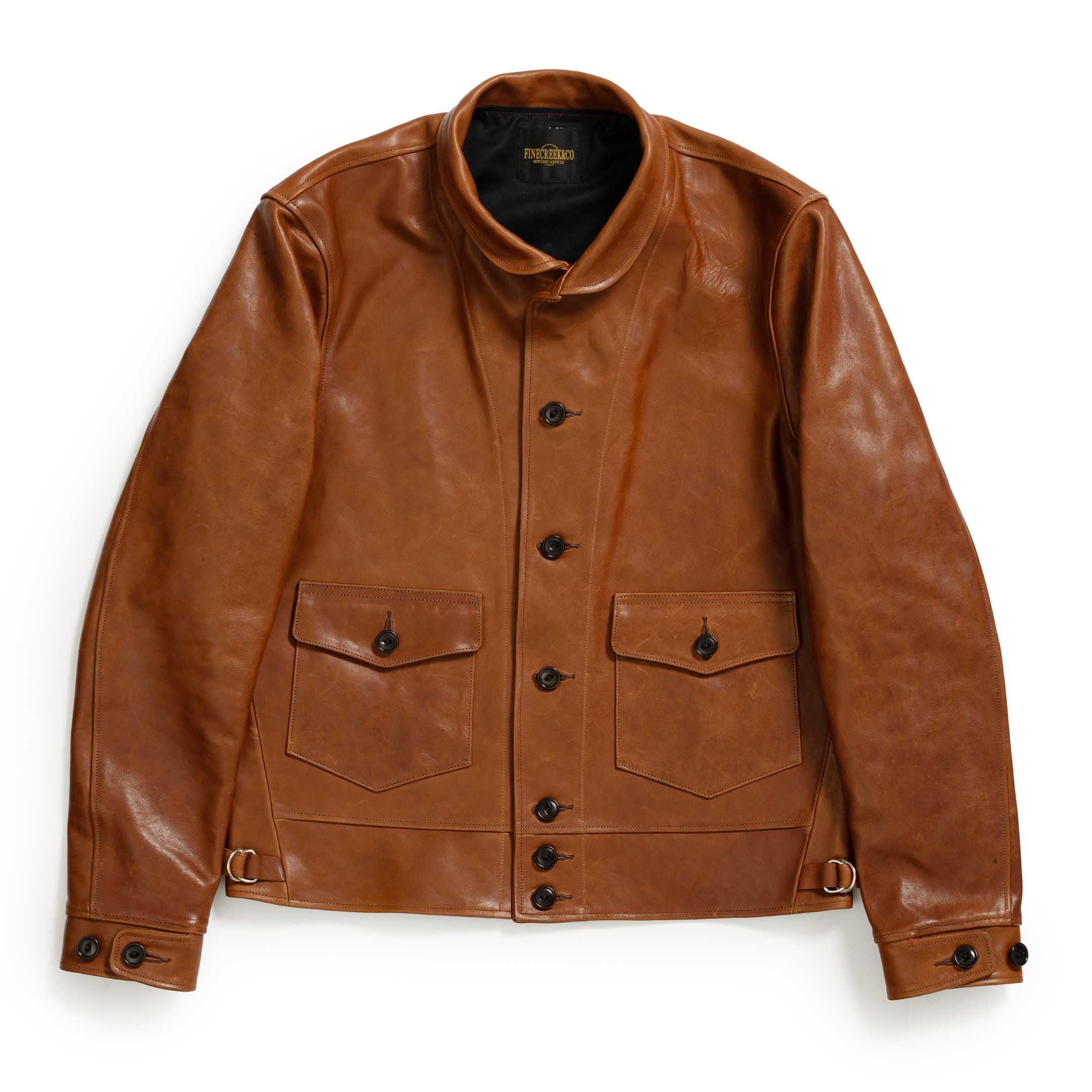 S 'Joseph' Horsehide Leather Jacket Brown