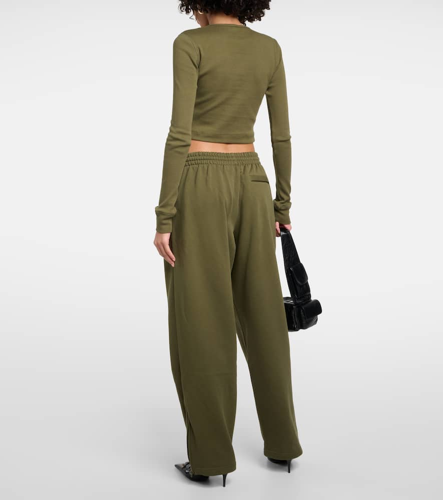 X Hailey Bieber cotton jersey track pants