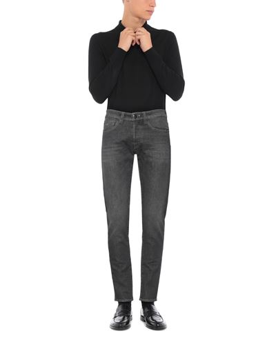 Man Jeans Black Size 36 Cotton, Elastane