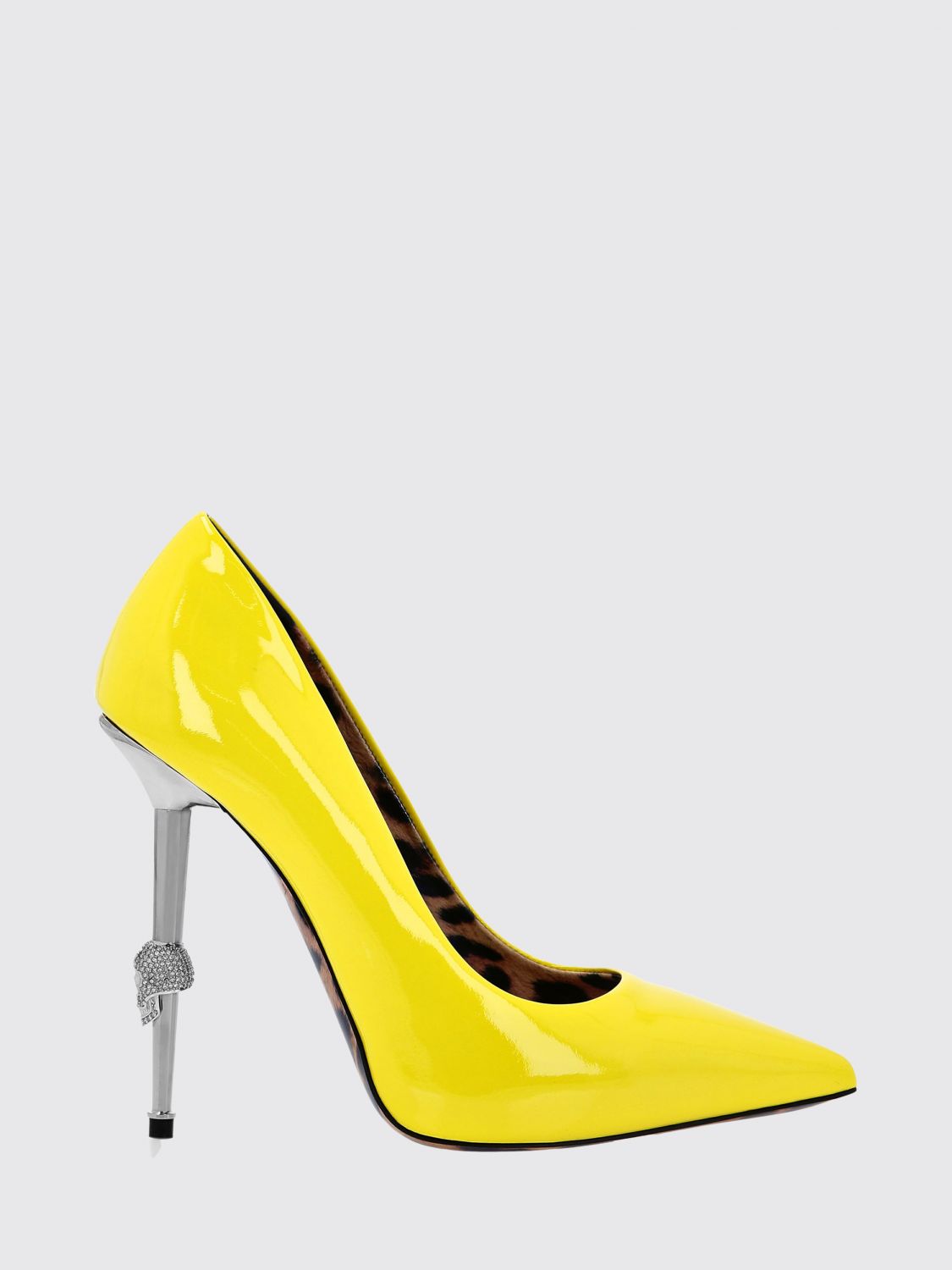 Skull pointed-toe pumps - Red