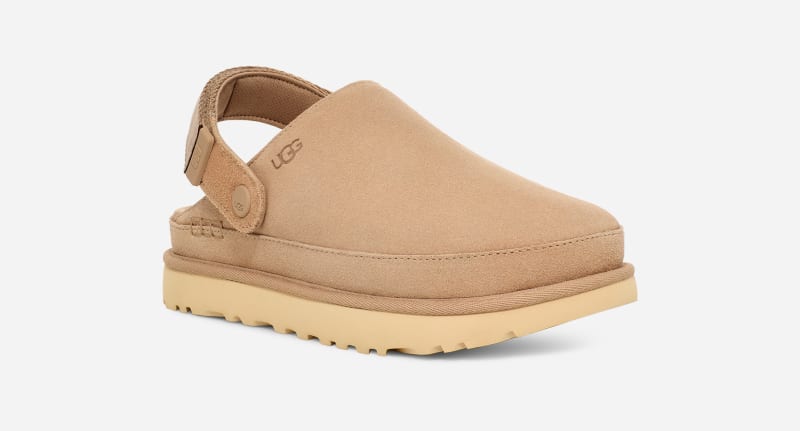 ® Women's Goldenstar Clog Suede Clogs in Sand
