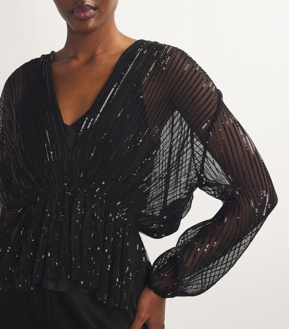 Embellished V-Neck Blouse