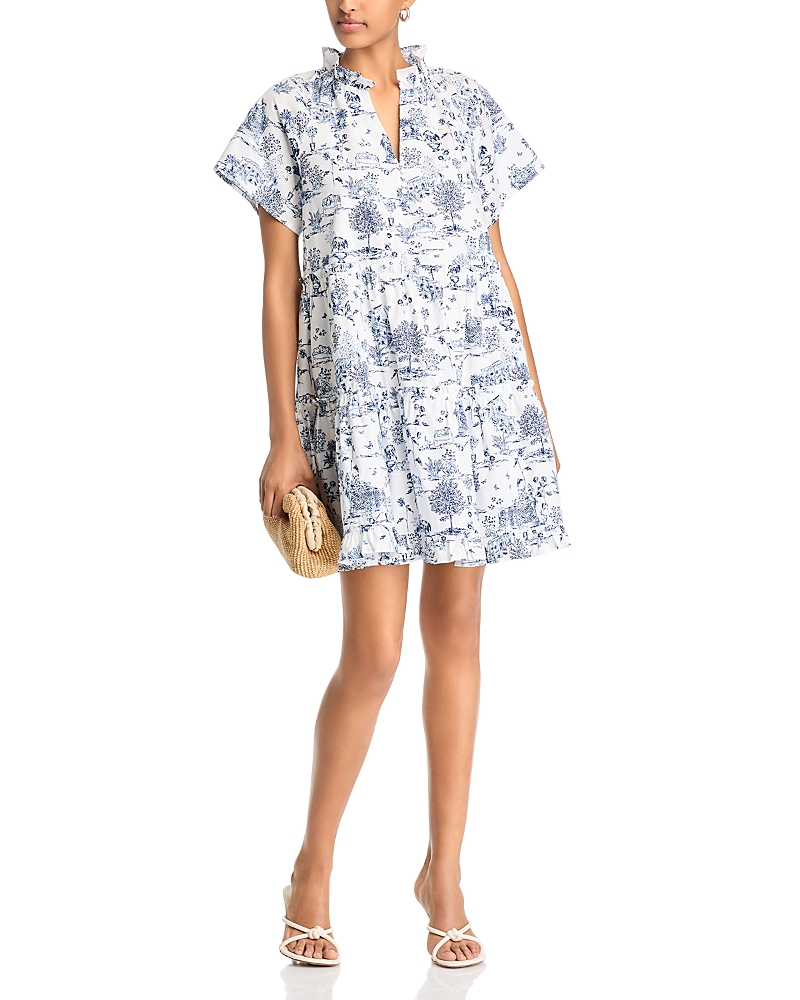 Toile Short Sleeve Mini Dress - Exclusive