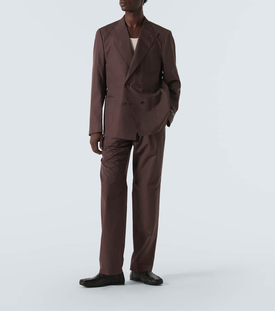 Cotton and silk blazer