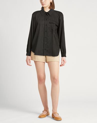 Woman Shirt Charcoal Size 14 Virgin Wool, Polyester, Viscose