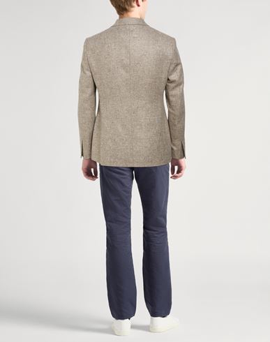 Man Blazer Taupe Size 40 Virgin Wool, Silk