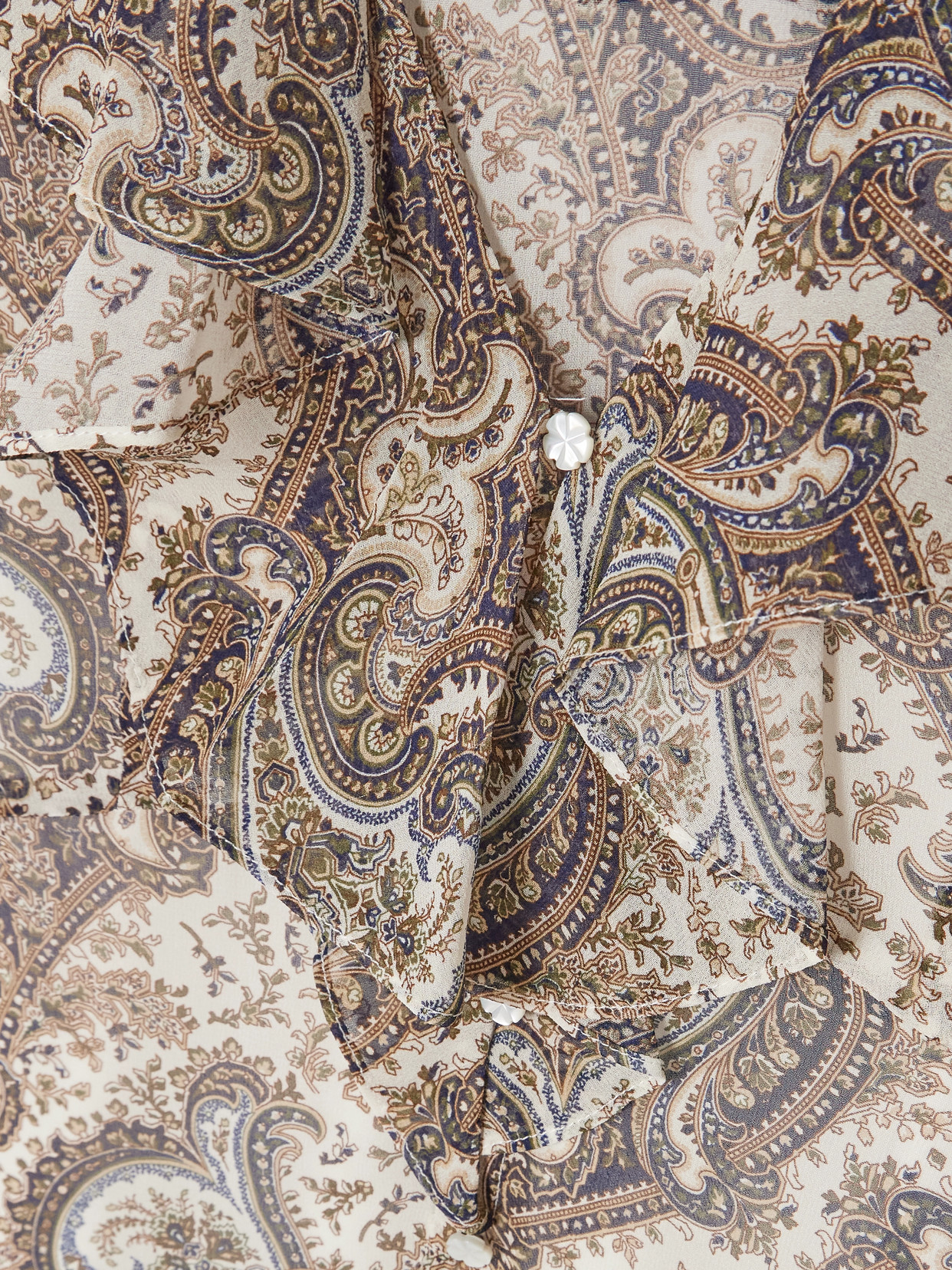 Kyrie Ruffled Paisley-print Silk-georgette Blouse - Multi