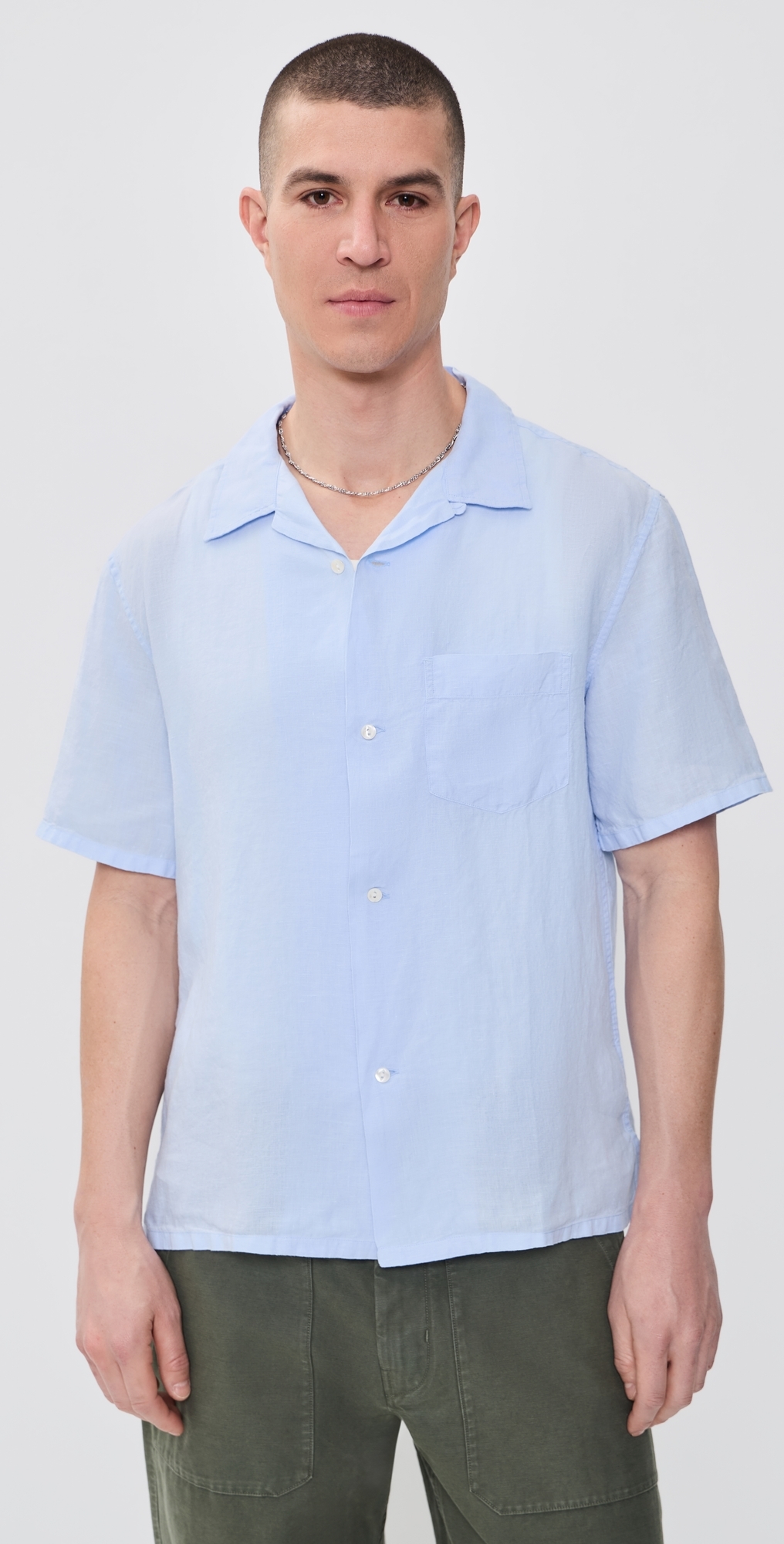 Marina Linen Shirt Sky