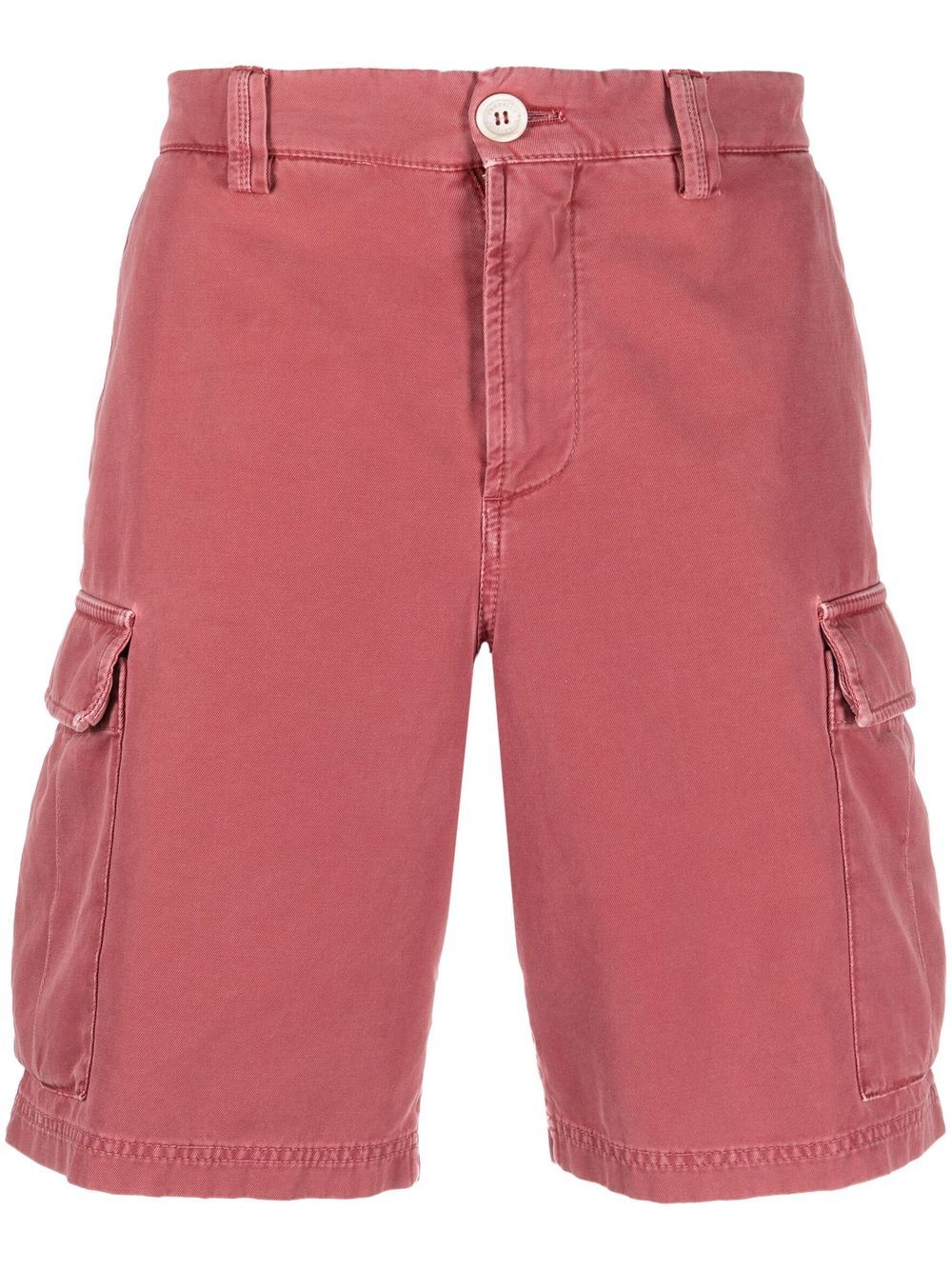 Mid-rise bermuda shorts - Red