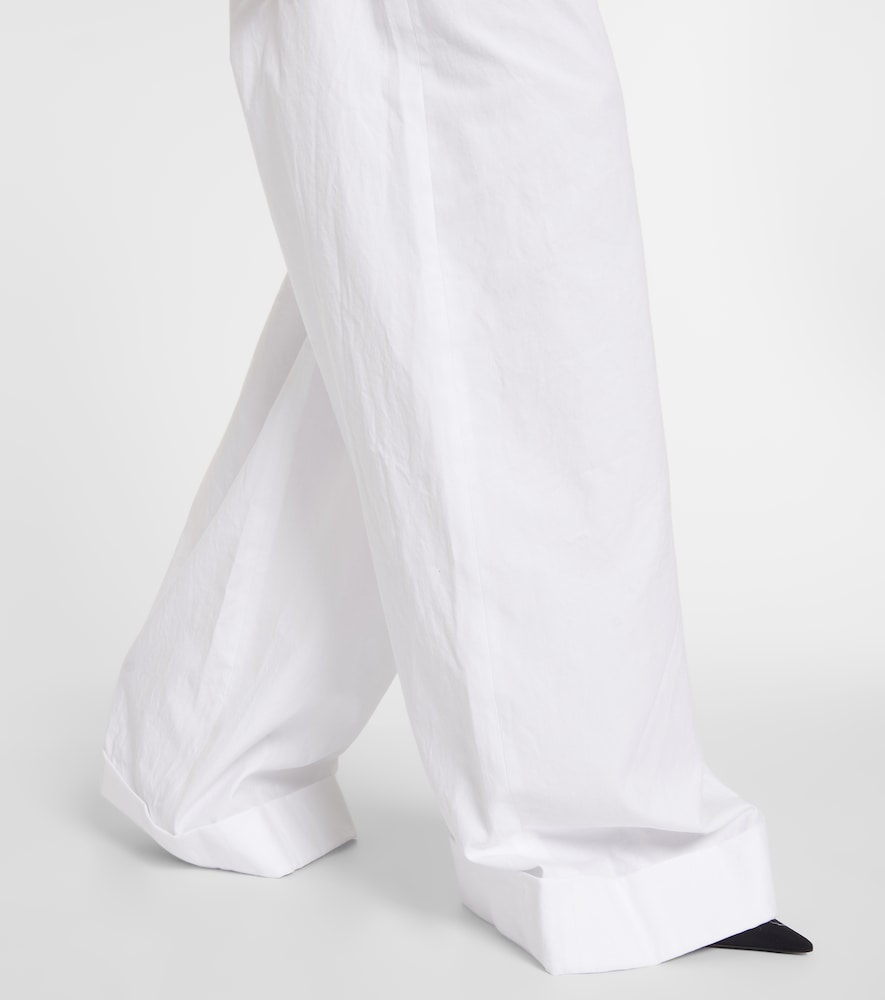 Dorothee wide-leg cotton canvas pants