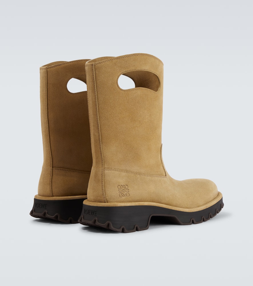 Bobby cutout suede mid-calf boots