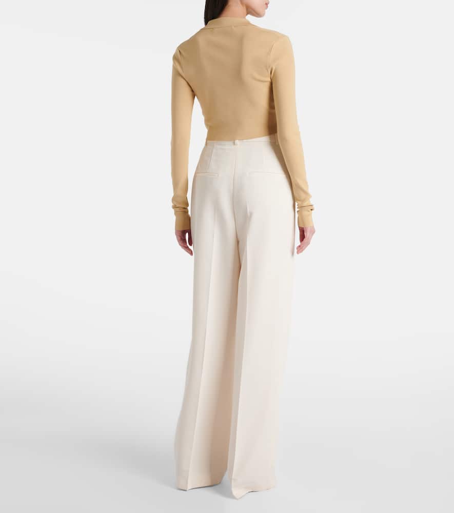 Giselle cropped polo sweater
