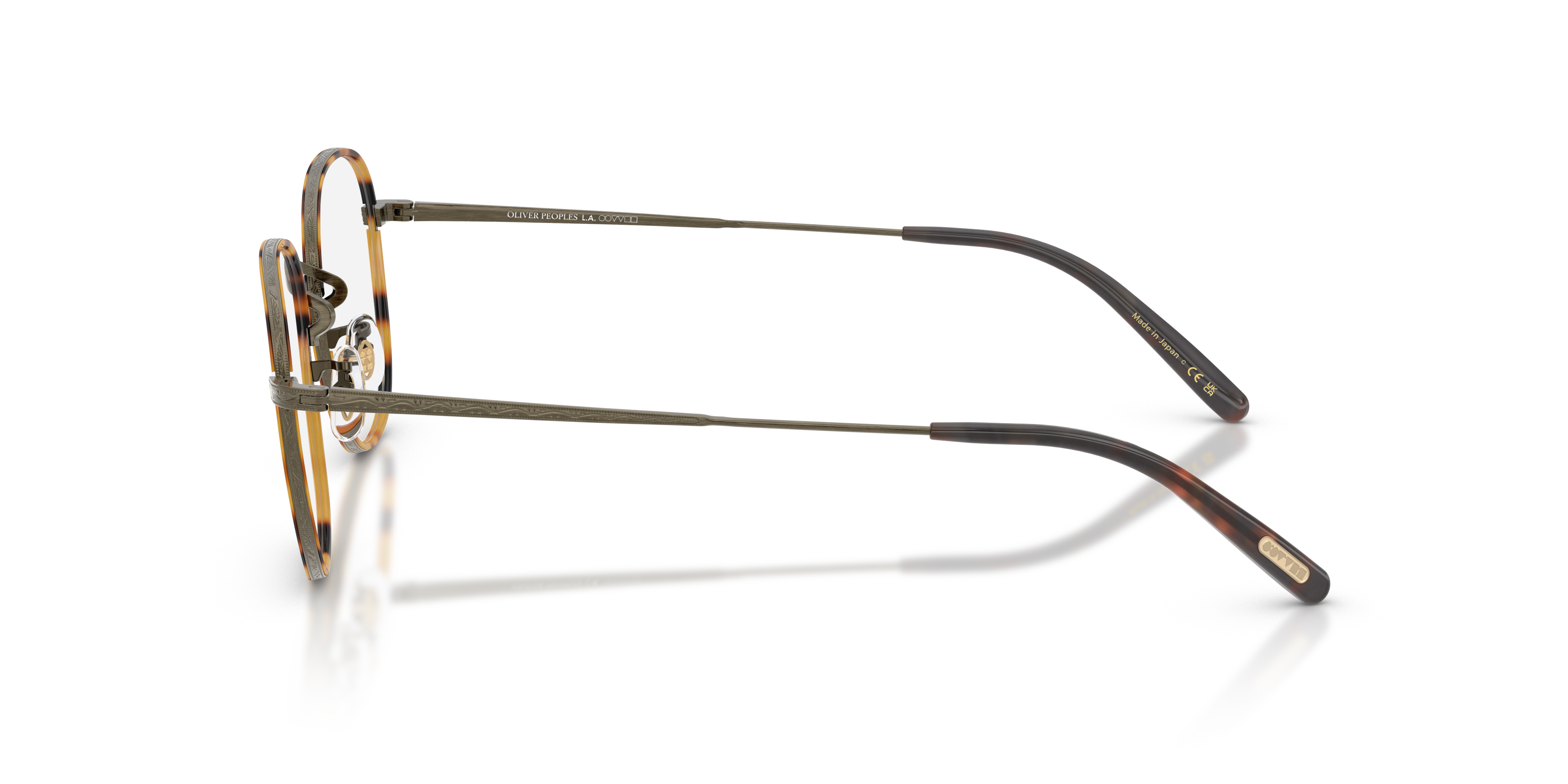 Oliver Peoples Unisex Oliver Peoples OV1375T MEHR 5284 Optical frames Titanium Gold Transparent Pantos Norma