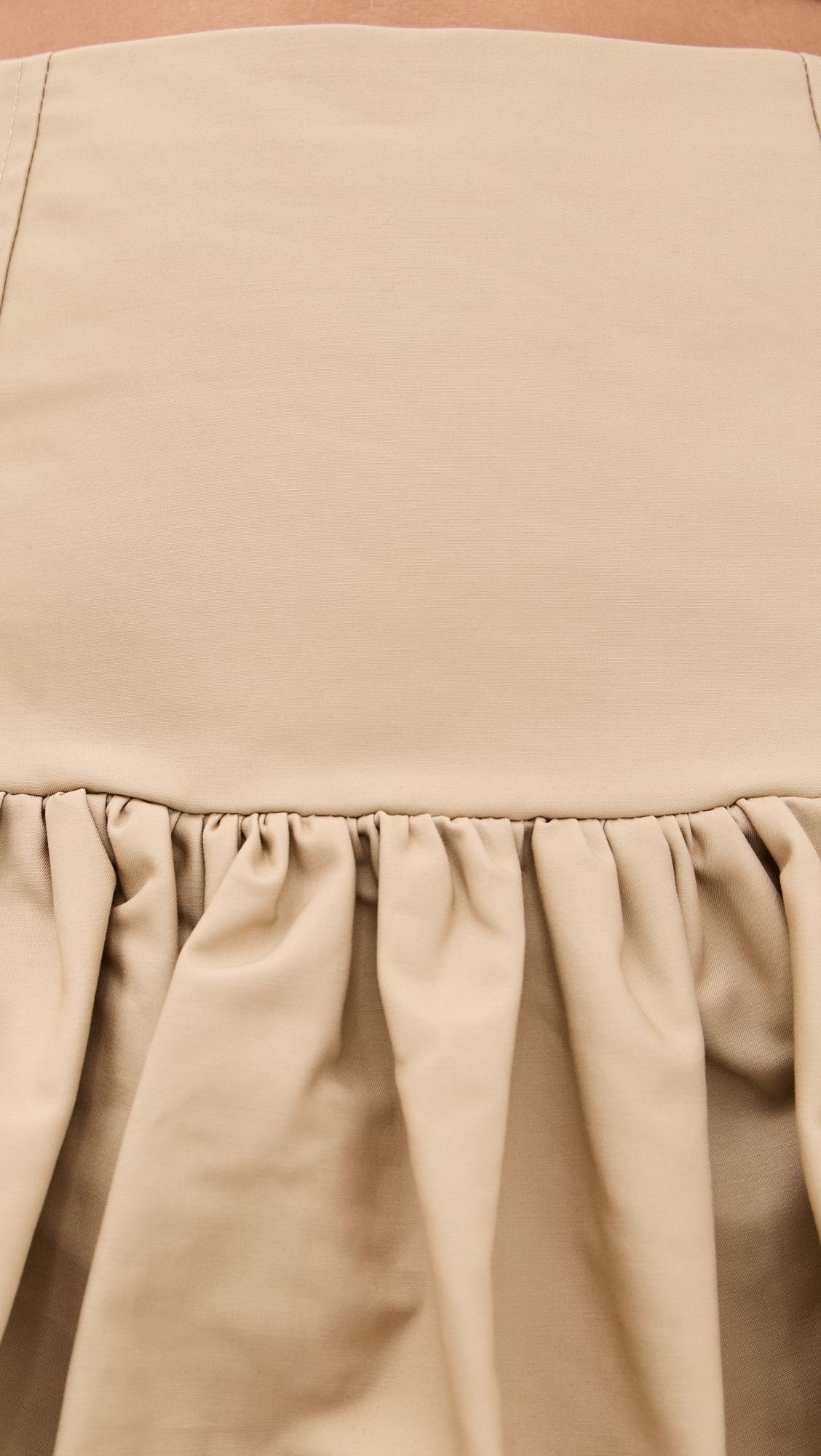Double Cotton Mini Skirt Warm Sand