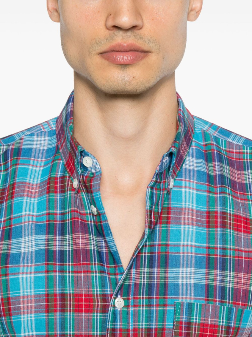 Blue Long Sleeve Plaid Shirt