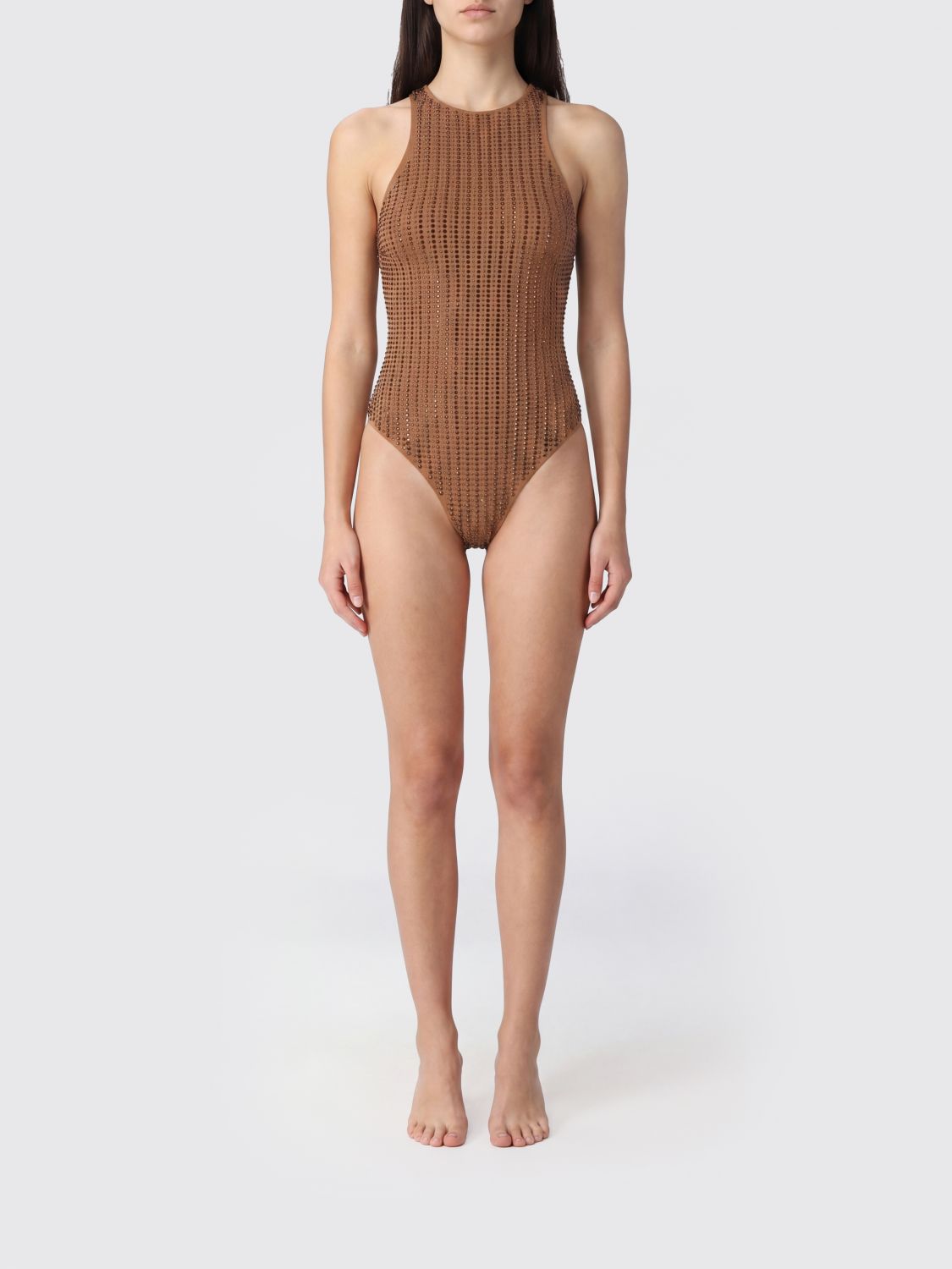 VENUJA stud-detail swimsuit - Grey