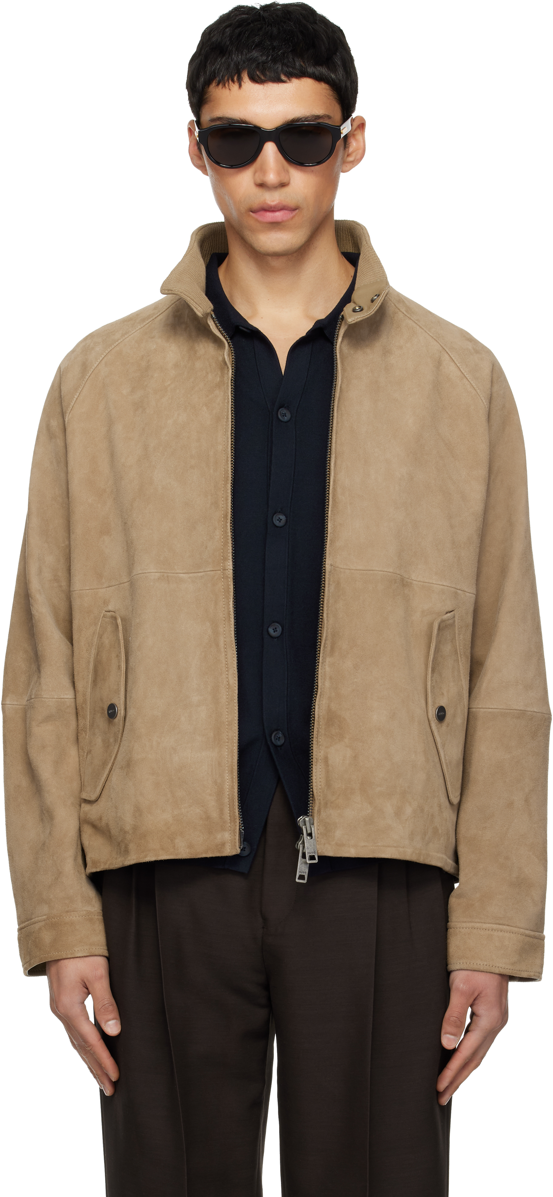 Tan Goatskin Suede Jacket