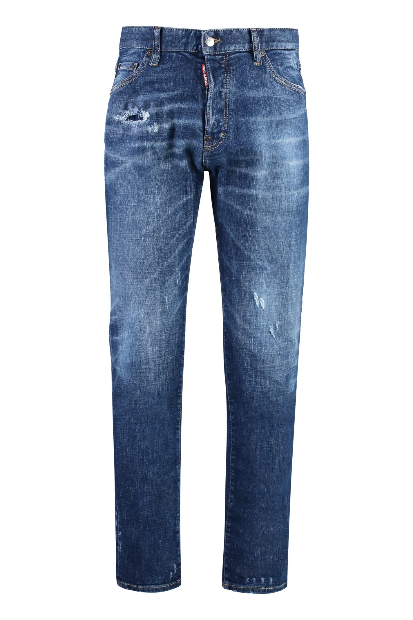 Blue Stretch-cotton Jeans