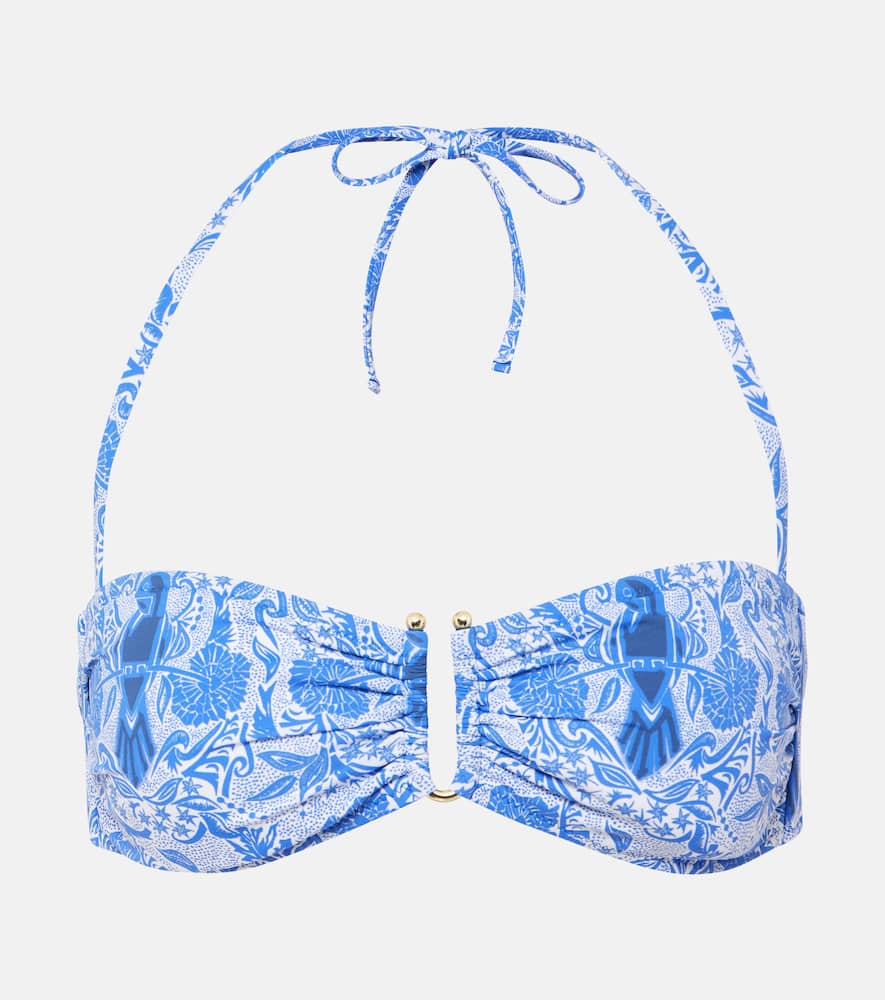 Lake Como printed bikini top