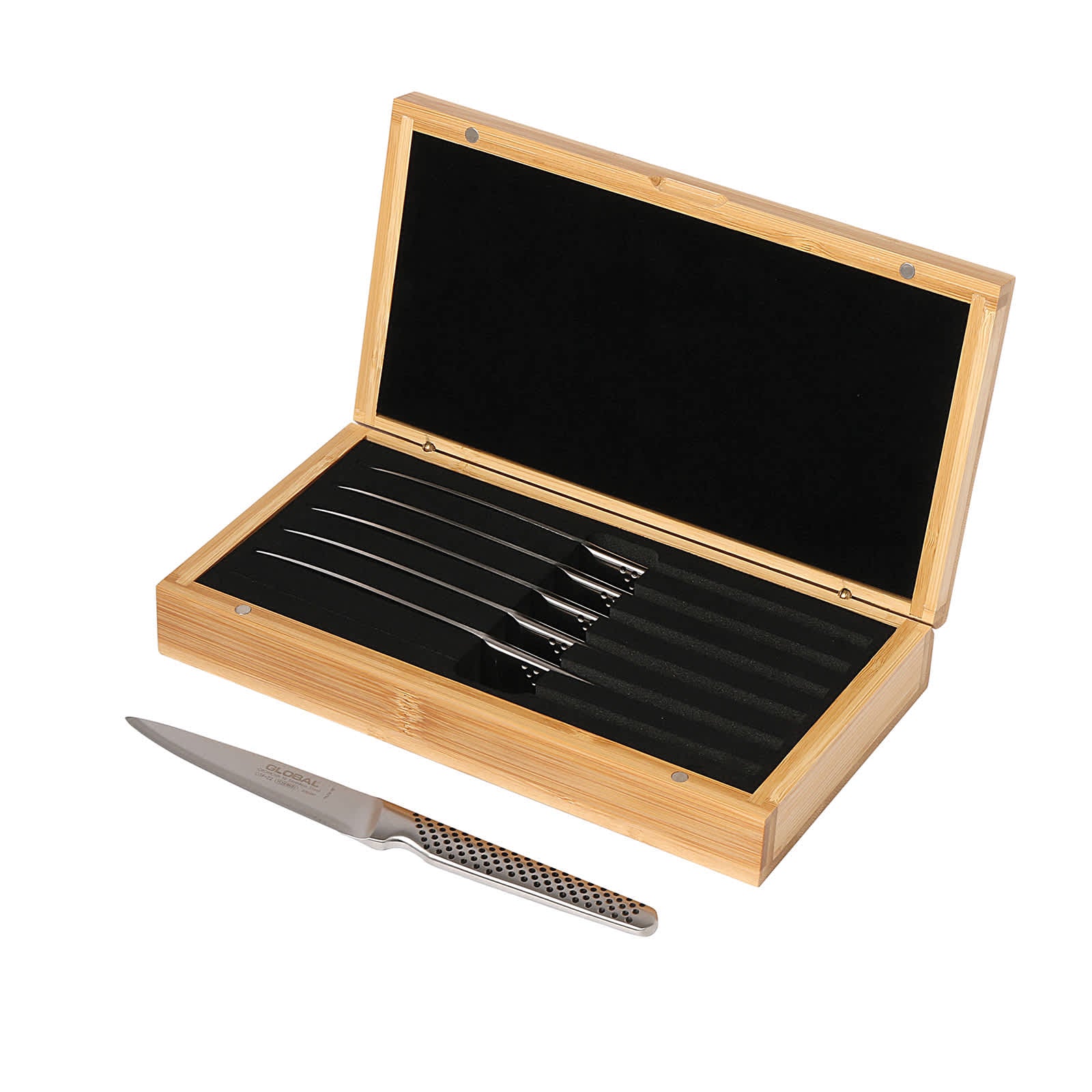 6-Piece Steak Knife Set with Bamboo Box