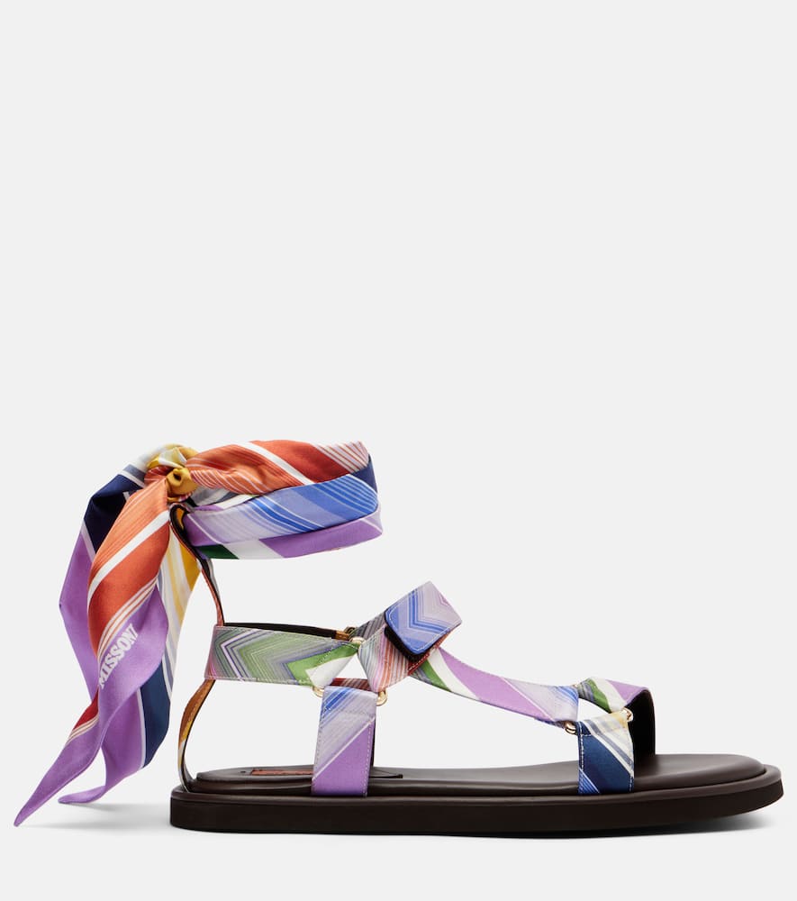 Maud Chevron twill sandals