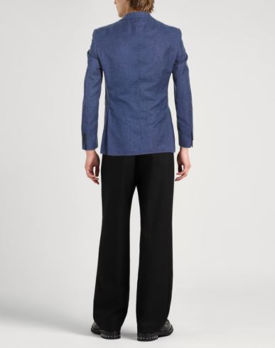Man Blazer Blue Size 42 Wool, Cotton, Silk