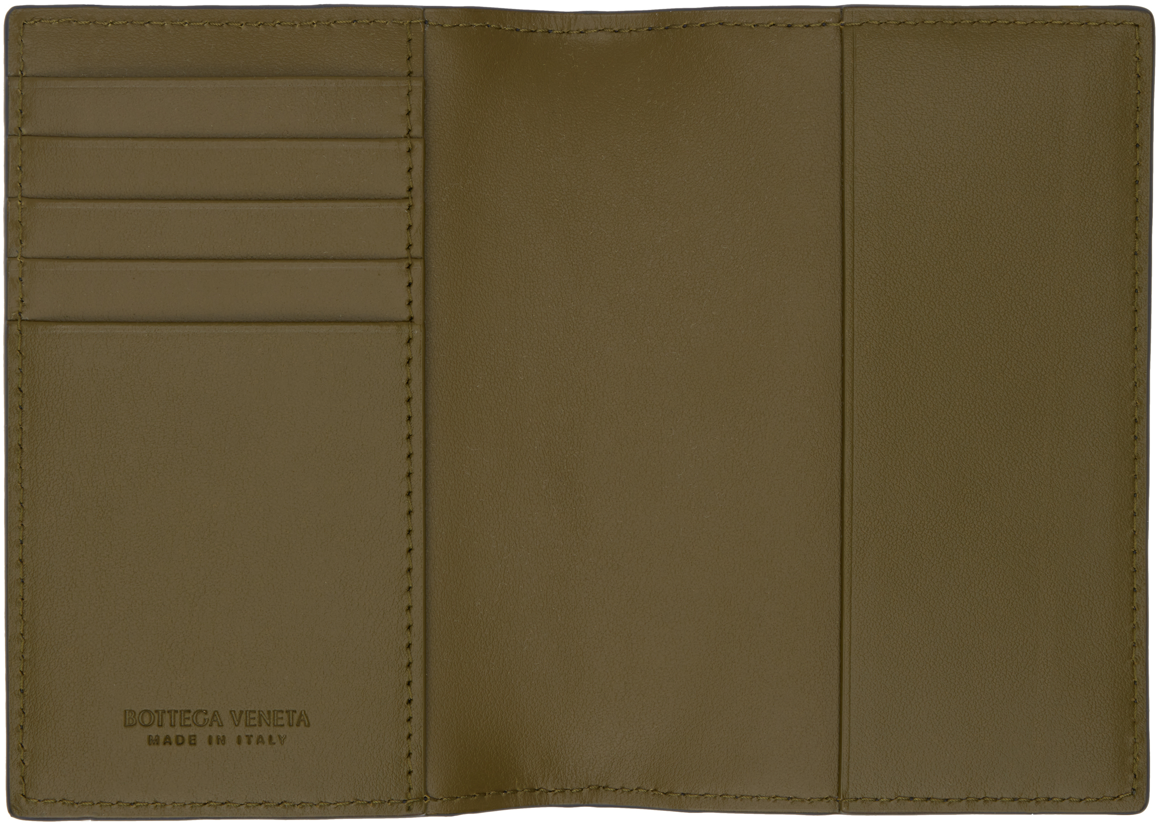 Bottega Veneta Black Intrecciato Passport Holder