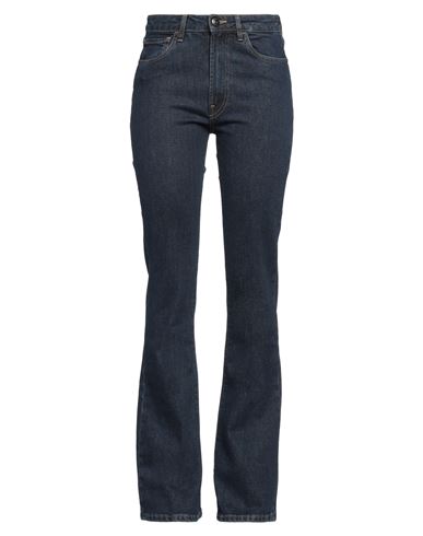 Woman Jeans Blue Size 24 Cotton, Elastane