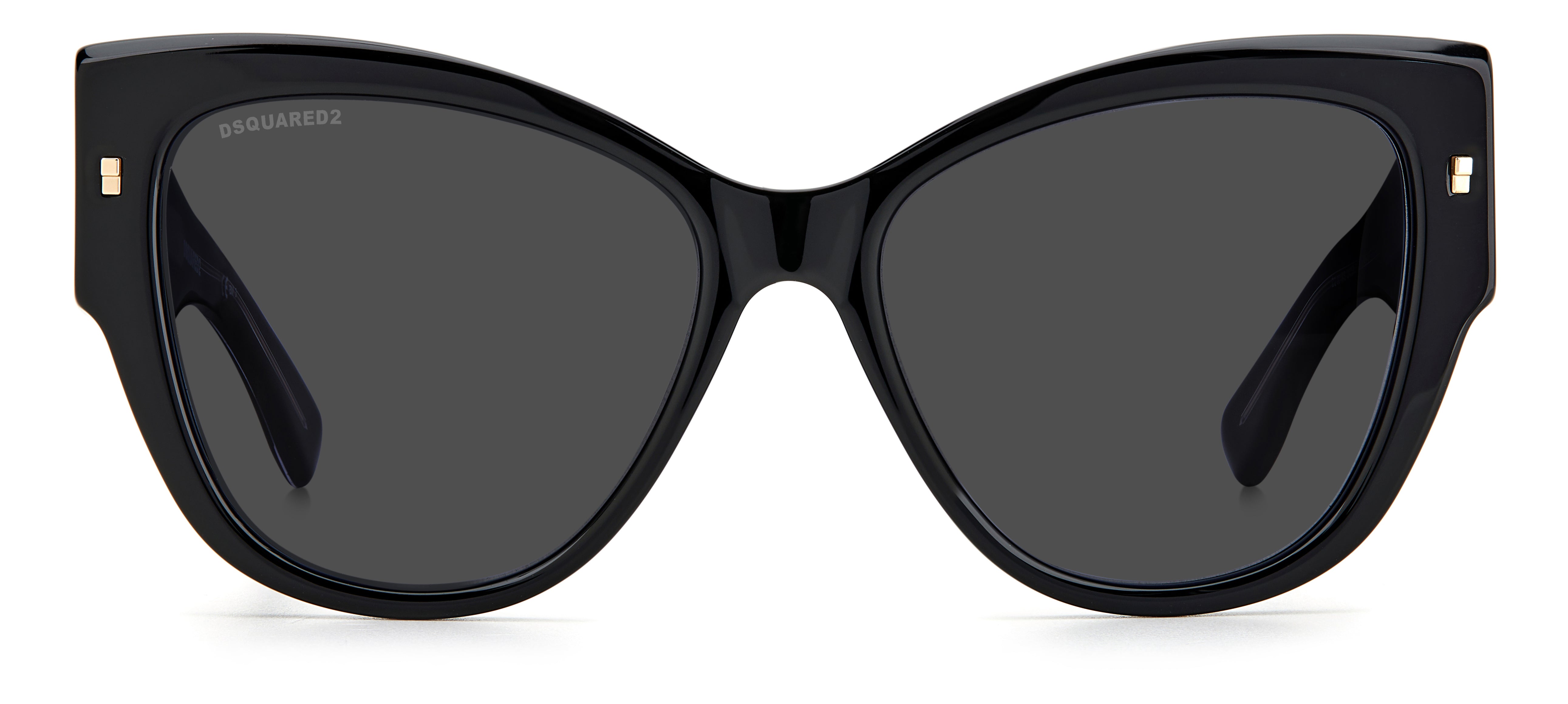 Dsquared2 Woman Dsquared2 D2 0016/S 2M2/IR Sunglasses Acetate Black/Gold Grey Cat Eye