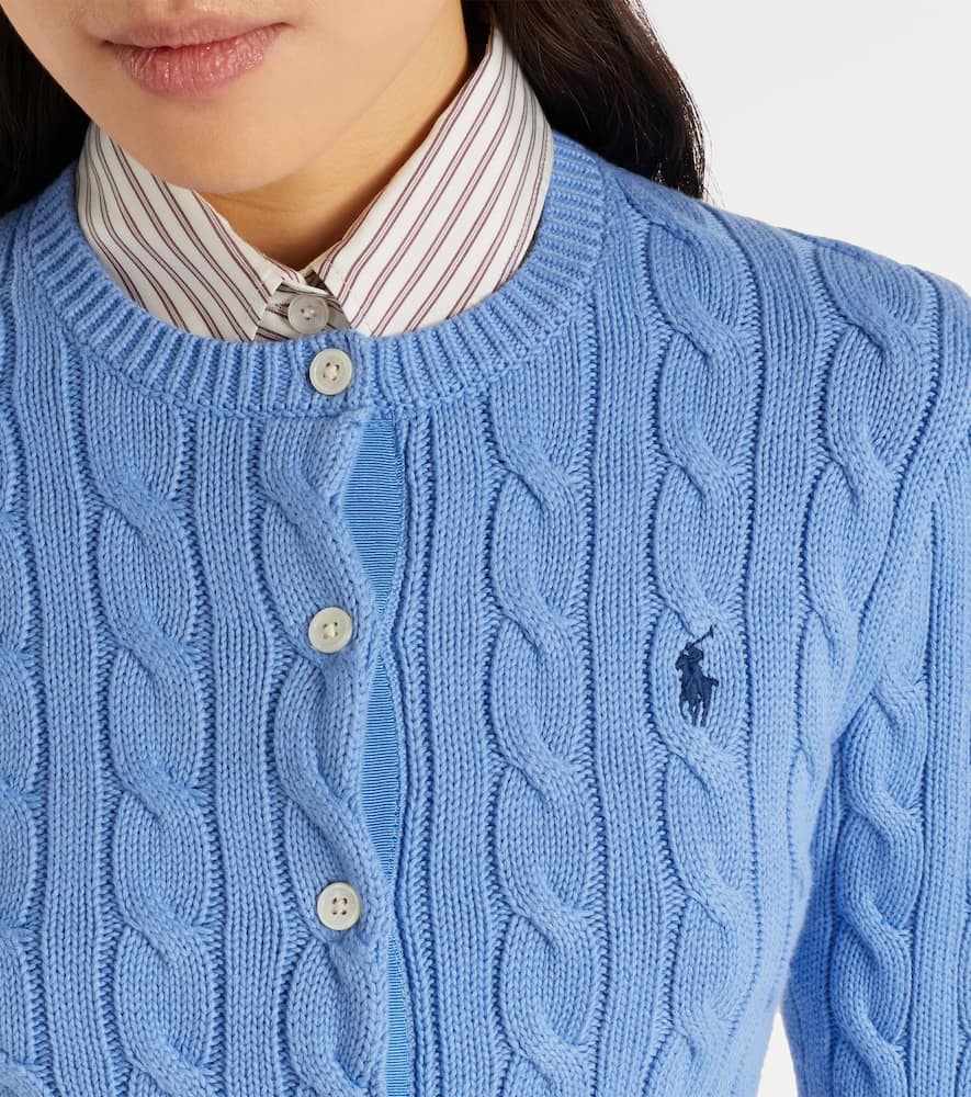 Cable-knit cotton cardigan