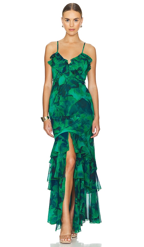 Runaway The Label Namari Maxi Dress in Green. - L also in
