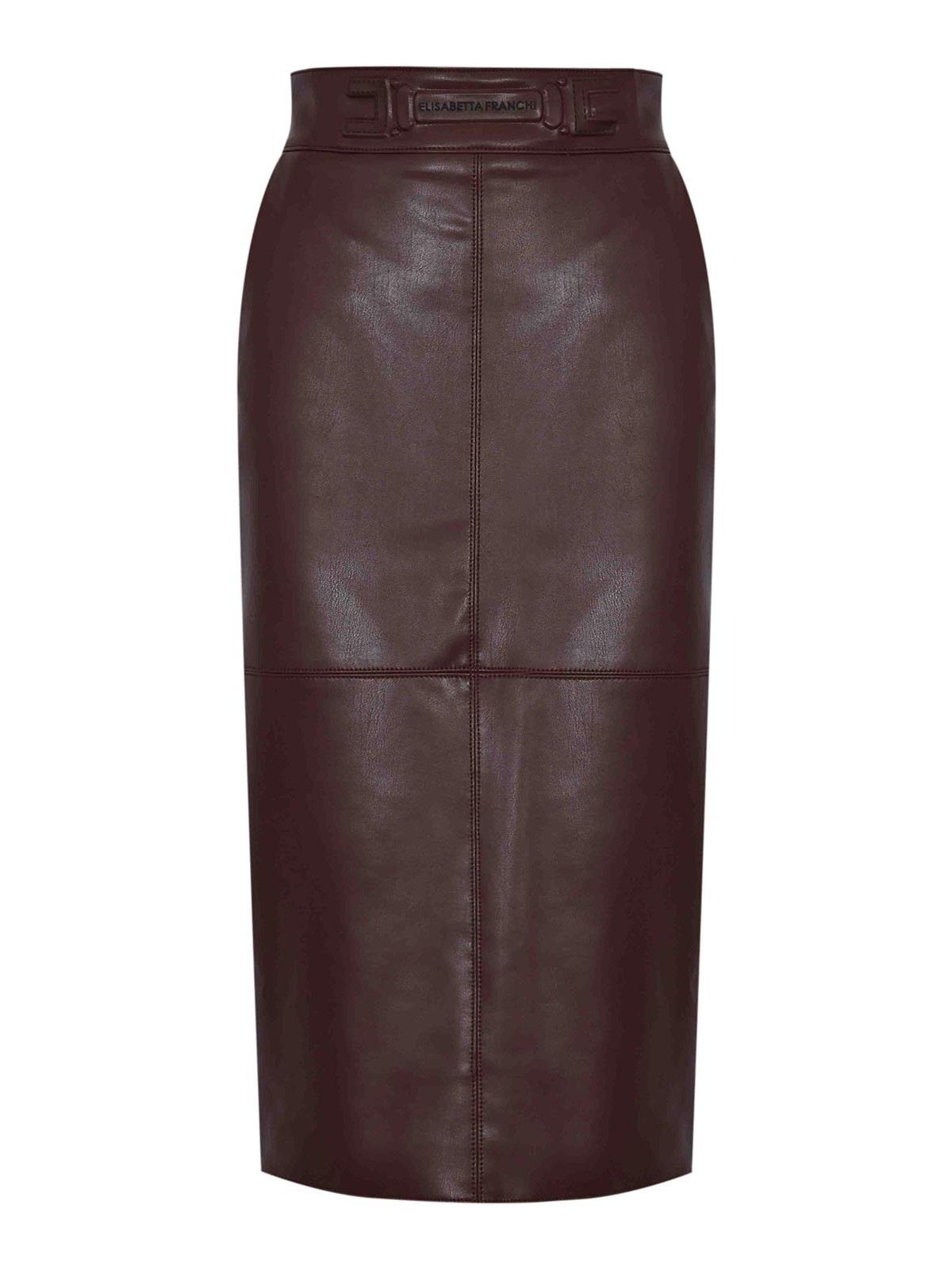 Elisabetta Franchi - high waist midi skirt back slit