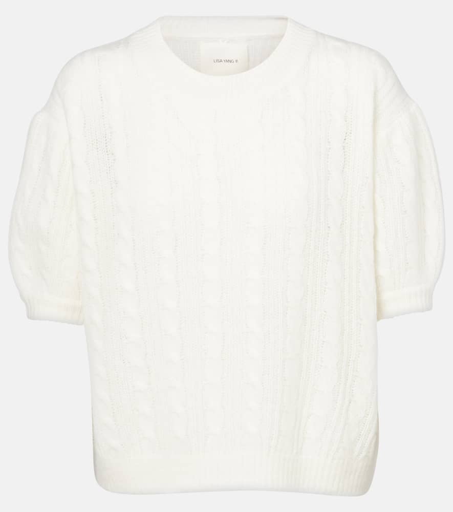 Kenzie cable-knit cashmere and silk sweater