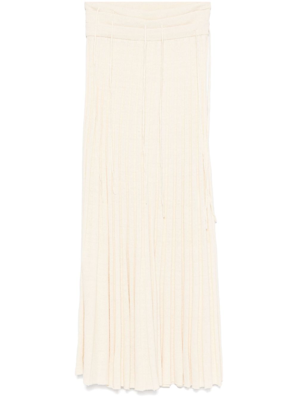 Pleated maxi skirt - Neutrals
