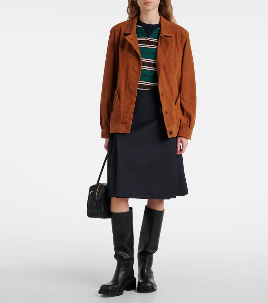 Blazé Milano Viva Cleo suede bomber jacket