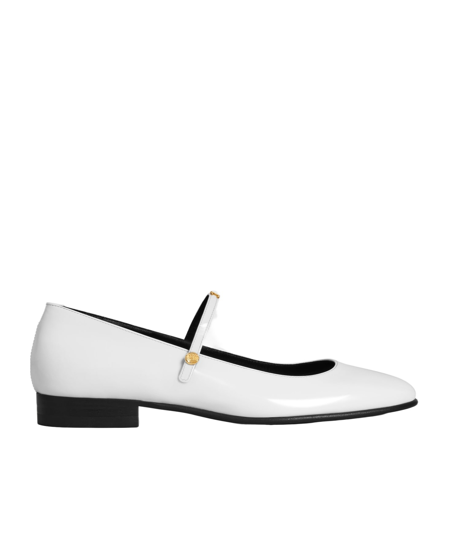 CITY - MARY-JANE BALLERINA IN GLOSSY CALFSKIN