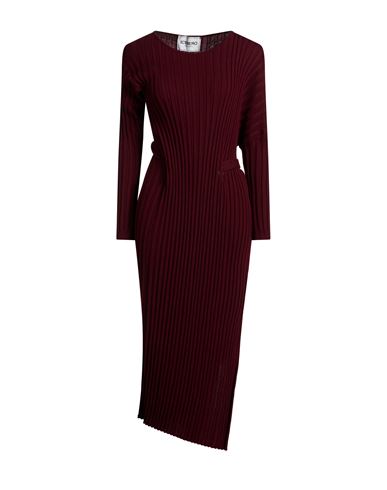 Woman Midi dress Burgundy Size S Virgin Wool