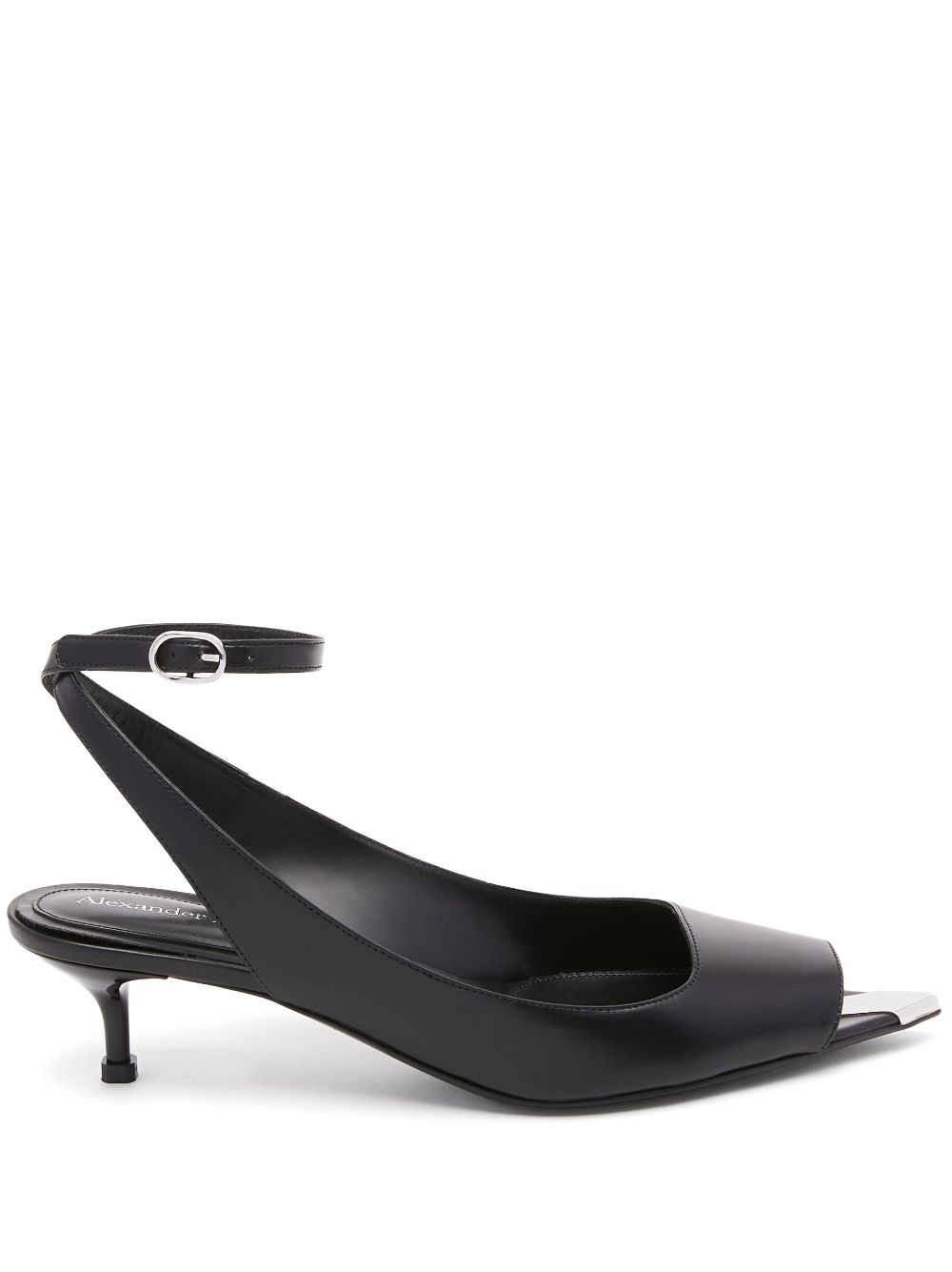 Punk 40mm leather sandals - Black